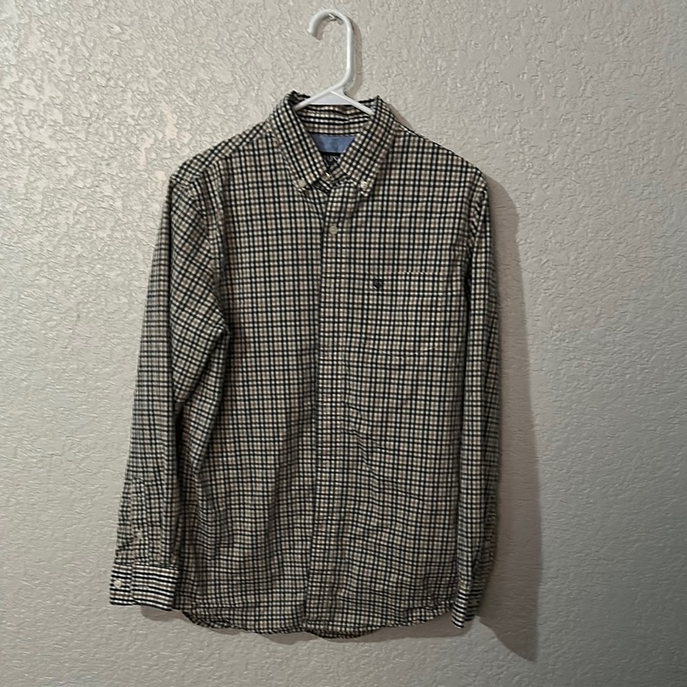 Men's Black and White Checkered Shirt